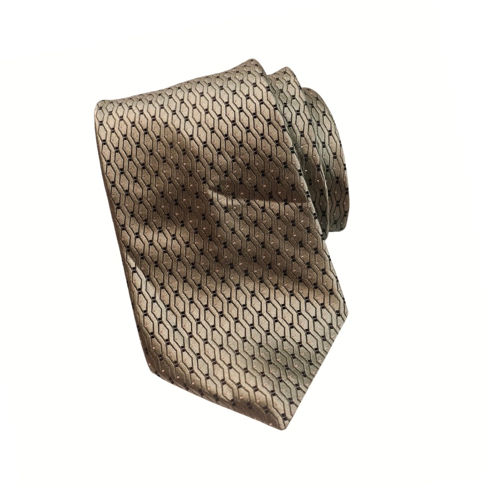 NEW Perry Ellis Portfolio Sage Green Geometric Necktie - Men's Fashion Accessory